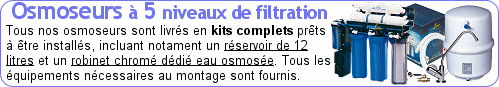 DYNAVIVE - Osmoseurs domestiques  5 NIVEAUX de filtration