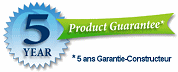 5 ans de Garantie-Constructeur sur tous les modules SAT