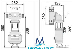 cotes Filtre autonettoyant automatique METALife EASY-A 2 pouces