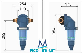 cotes Filtre autonettoyant METALife PICO 1,5 pouce