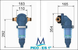 cotes Filtre autonettoyant METALife PICO 1pouce