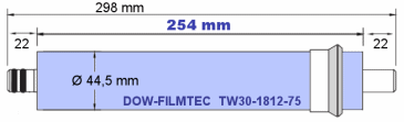 Cotes membrane DOW-Filmtec 75GPD