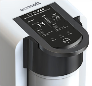 Osmoseur Ecosoft CROSS-SOLO affichage de maintenance intelligent