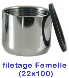 Voir dtails> Bague CHROME de montage sur Robinet (22x100-Femelle)