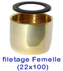 Voir dtails> Bague OR de montage sur Robinet (22x100-Femelle)