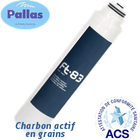 Voir dtails>  Cartouche (FT-83 ou CT-83) Charbon actif vgtal en Grains Purificateurs PALLAS