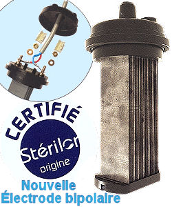 Voir dtails>  lectrode bipolaire Titane trait -100m3 (11 plaques) (Strilor-EVO)