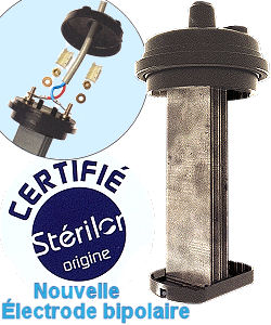 Voir dtails>  lectrode bipolaire Titane trait -25m3 (3 plaques) (Strilor-EVO)