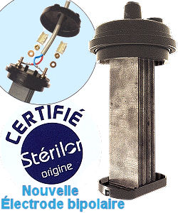 Voir dtails>  lectrode bipolaire Titane trait -40m3 (5 plaques) (Strilor-EVO)
