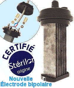 Voir dtails>  lectrode bipolaire Titane trait -80m3 (9 plaques) (Strilor-EVO)