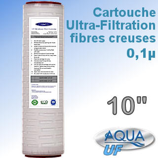 Voir dtails>  Cartouche 10'' Ultra-Filtration Fibres creuses (0,1 micron)