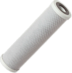 Voir dtails>  Filtre 10'' Charbon BLOC (anti-chlore pr-osmose)