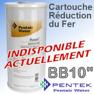 Voir détails>  Cartouche PENTEK® de réduction du Fer (déferrisation) - Big Blue 10''