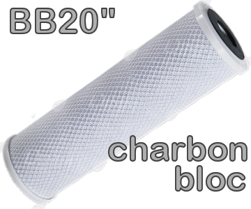 Voir dtails>  Cartouche  Charbon actif en Bloc - Big Blue 20''