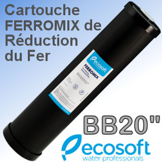 Voir dtails>  Cartouche FERROMIX de rduction du Fer (dferrisation) - Big Blue 20''