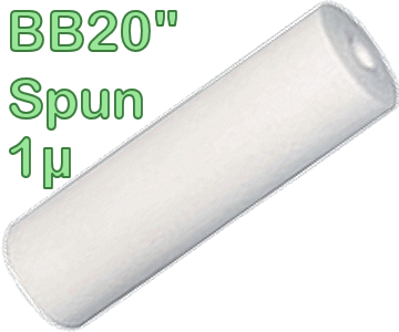 Voir dtails>  Cartouche Filtrante Spun 1 micron - Big Blue 20''
