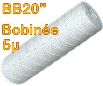 Voir dtails>  Cartouche  Sdiments Bobine 5 microns - Big Blue 20''