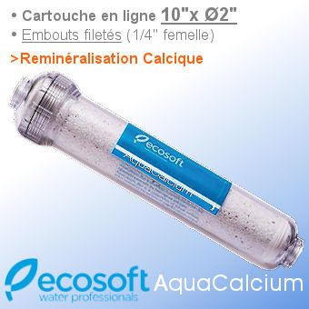 Voir dtails>  Cartouche Ecosoft ligne 10''x2'' de Reminralisation Calcique (Osmoseur)