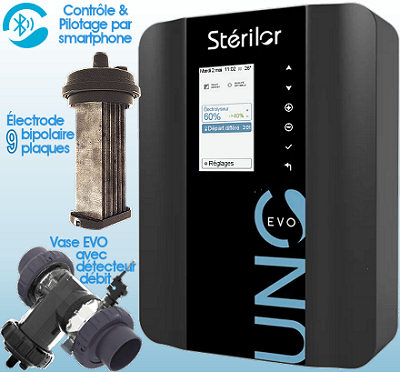 Voir détails> Électrolyseur STÉRILOR Sel EVO-UNO (80m3)