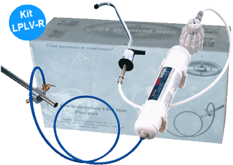 Voir dtails>  Kit purificateur LPLV (L'eau pour la Vie) TRIPURE +Compteur volumtrique