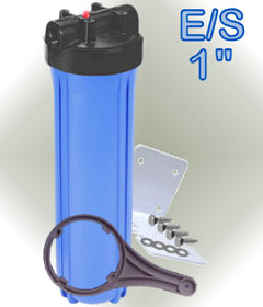 Voir dtails>  Porte-filtre BIG BLUE 20 pouces (E/S 1'') complet