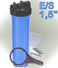 Voir dtails>  Porte-filtre BIG BLUE 20 pouces (E/S 1,5'') complet