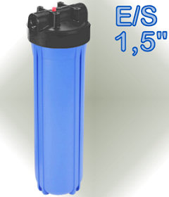 Voir dtails>  Porte-filtre BIG BLUE 20 pouces (E/S 1,5'') sans accessoires