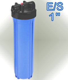 Voir dtails>  Porte-filtre BIG BLUE 20 pouces (E/S 1'') sans accessoires