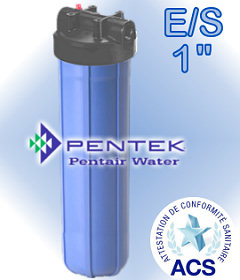 Voir dtails>  Porte-filtre PENTEK Big Blue 20 pouces (E/S 1'') sans accessoires