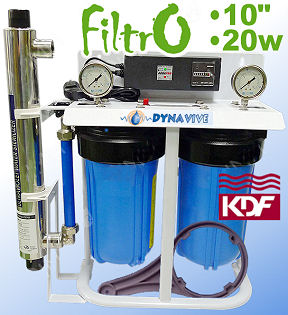 Voir dtails>  Combin FILTRO-10'' avec KDF - Big Duo & UV-20Watts jumels (1,36m3/h maxi)