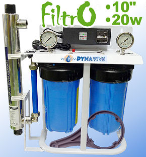 Voir dtails>  Combin FILTRO-10'' - Big Duo & UV-20Watts jumels (1,36m3/h maxi)