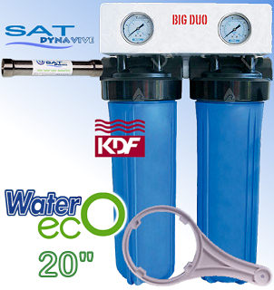 Voir dtails>  Combin WATER'ecO 20'' avec KDF - Big Duo et Anti-Calcaire cologique SAT