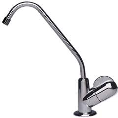 Voir dtails>  Robinet 1 voie LUXE (disque cramique) CHROME- Col longue porte