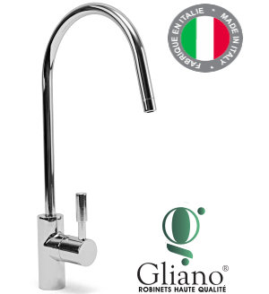 Voir dtails>  Robinet 1 voie GLIANO-B105 -CHROME- Col droit-long