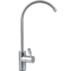 Voir dtails>  Robinet 1 voie NEWLINE -CHROME-MAT- Col droit-long