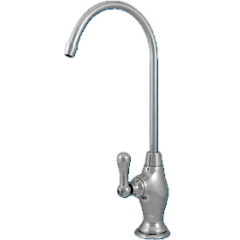 Voir dtails>  Robinet 1 voie PRESTIGE (disque cramique) CHROME- Col droit-long