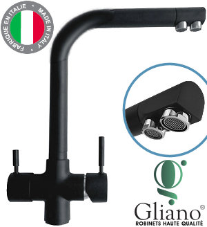 Voir dtails>  Robinet mitigeur 3 voies GLIANO-302 - NOIR