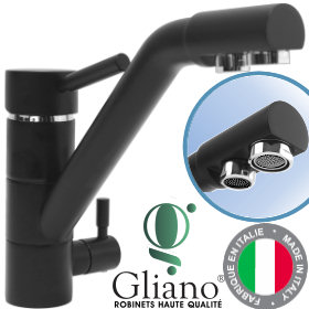 Voir dtails>  Robinet mitigeur 3 voies GLIANO-307 - NOIR