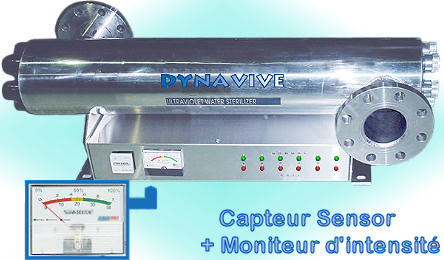 Voir dtails> Strilisateur UV Aquapro 240 WATTS avec Compteur d'heures & Moniteur (16,35 m3/h) -Sur socle ventil