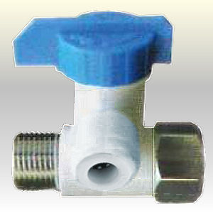 Voir dtails>  Vanne en ''T'' de drivation pour alimentation en eau -Raccords M/F 3/8''  visser -Tubing 1/4''