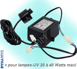 Ballast Aquapro INTERNE d'alimentation Lampes-UV 20  40 Watts (voyants intgrs)