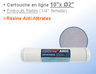 Cartouche ligne 10''x2''  Rsine ANTI-NITRATES