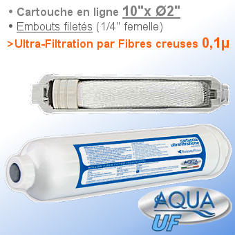 Cartouche ligne 10''x2'' Ultra-Filtration Fibres creuses (0,1 micron)