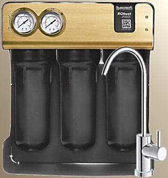 Osmoseur Ecosoft RObust PRO-BARISTA Booster -5 niveaux-1894 L/j (500GPD) -D�BIT DIRECT