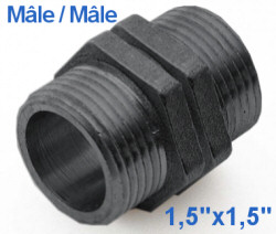 Sachet 2 Mamelons polypropylne Mle/Mle - 1,5''x1,5'' BSP
