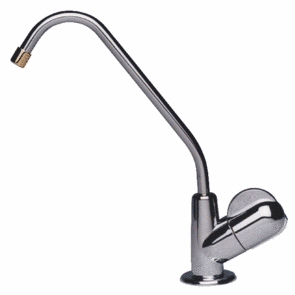 DYNAVIVE - Robinet 1 voie LUXE chrome- Manette à disque Céramique - Long col