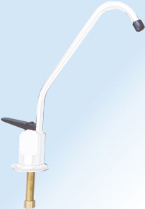 DYNAVIVE - Robinet à poussoir 1 voie Col Long BLANC