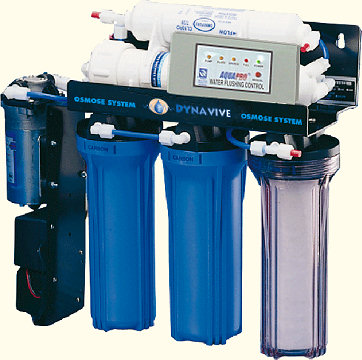 DYNAVIVE - OsmoseurAquapro RO8000-PBRM50 5 niveaux à pompe BOOSTER et Rinçage membrane automatique - 50 GPD
