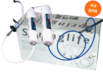 DYNAVIVE - Kit purificateur SPR (SpringLife) pour robinet, cartouches TRIPURE & ANTI-NITRATES