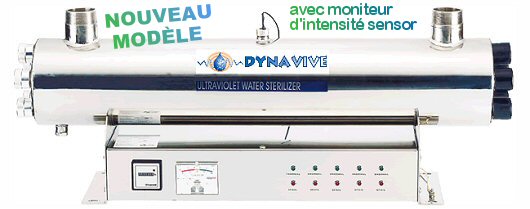 DYNAVIVE - Stérilisateur UV 195 Watts (60GPM) avec Capteur SENSOR sur socle